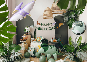 Foil Balloon Disc Brontosaurus, 35x35 cm, mix