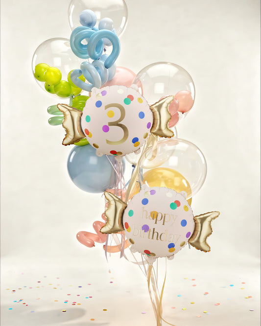 Balon din folie „Candy” cifra 3
