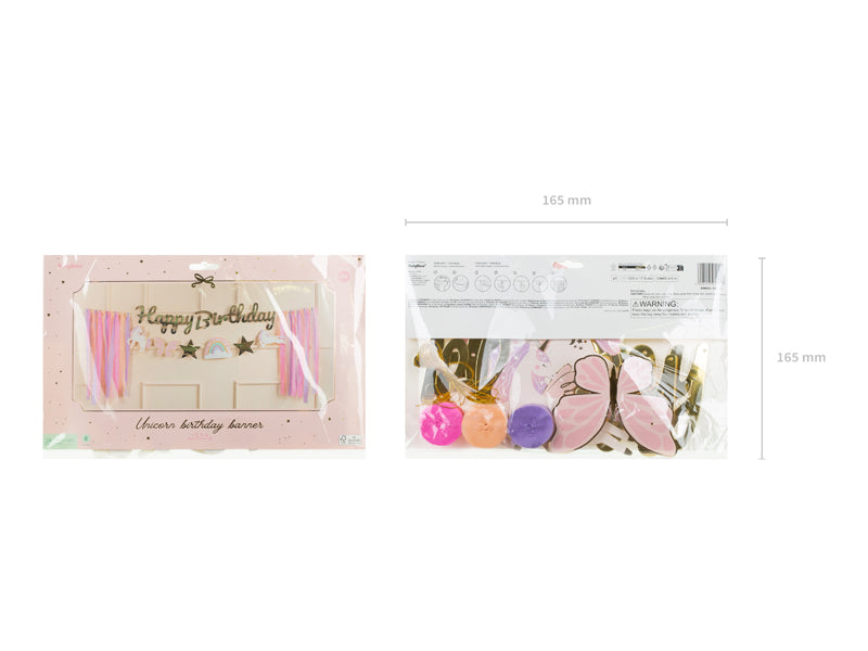 Banner „Happy Birthday Unicorns”