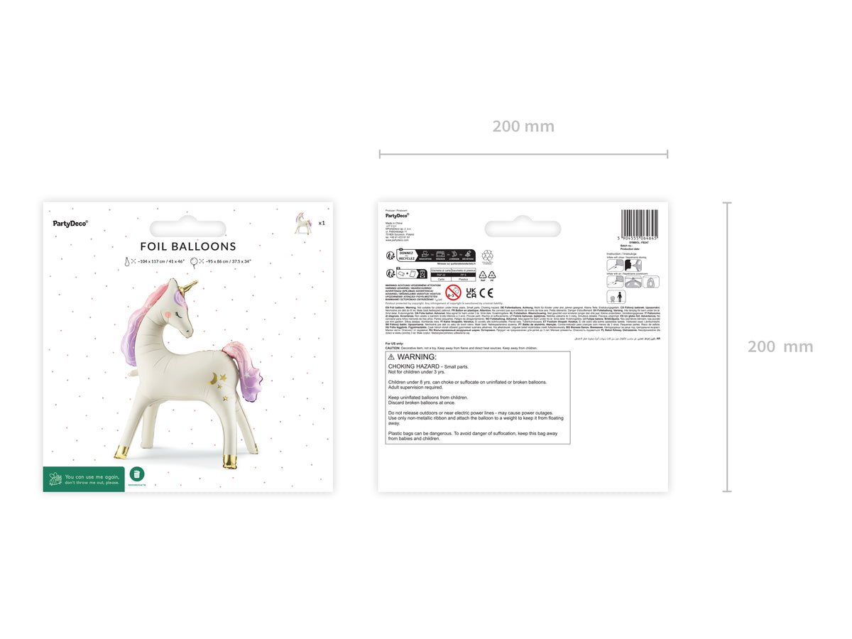 Balon din folie in forma de unicorn
