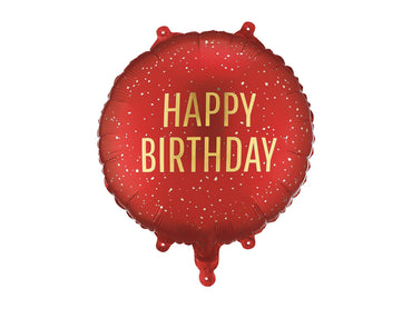 Foil balloon tablet Happy Birthday, 35x35 cm, cream
