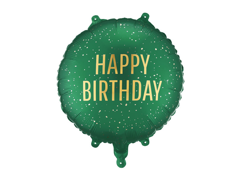 Foil balloon tablet Happy Birthday, 35x35 cm, cream