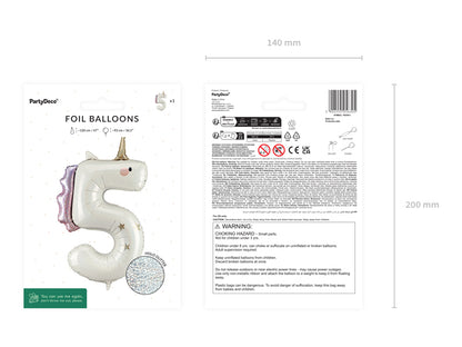 Balon Folie numar - Unicorn