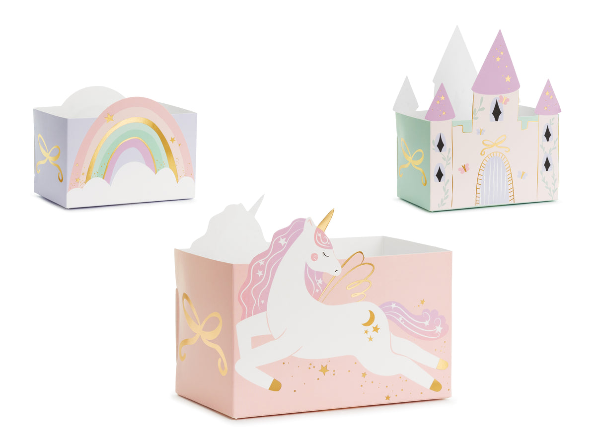 Cutii pentru gustări „Castel și Unicorni”, mix