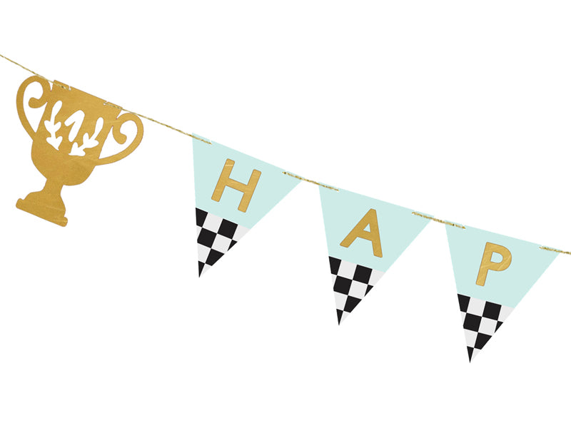 Banner „Happy Birthday Trophy Cup”