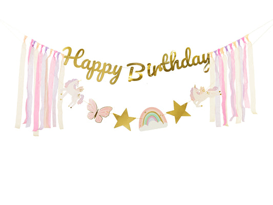 Banner „Happy Birthday Unicorns”