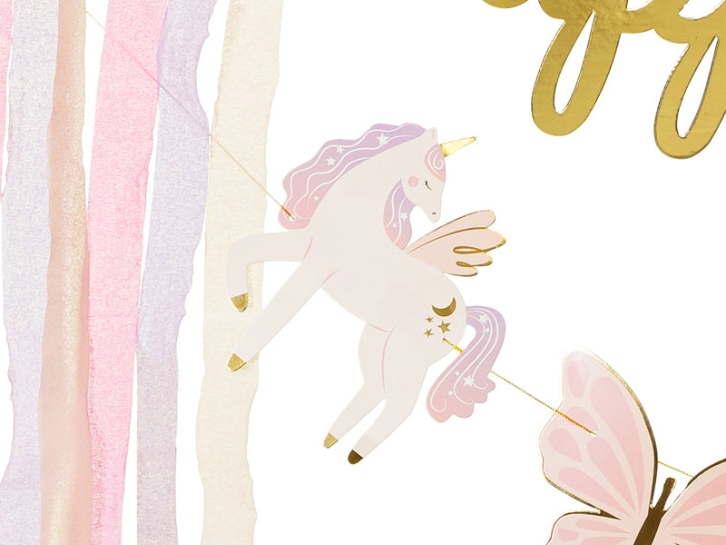 Banner „Happy Birthday Unicorns”