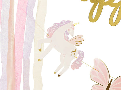 Banner „Happy Birthday Unicorns”