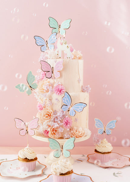 Topper-e pentru tort „Fluturi”