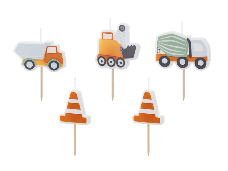 Lumânări aniversare Vehicule de Constructii